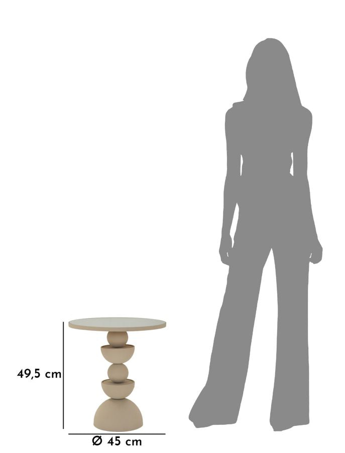 Tafel Dune With Mirror Ø 45×49,5 cm