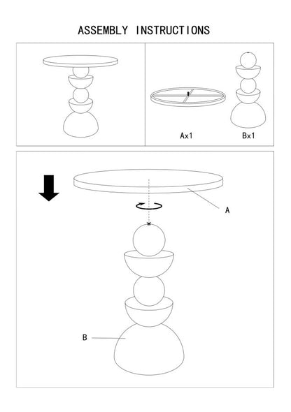 Tafel Dune With Mirror Ø 45×49,5 cm