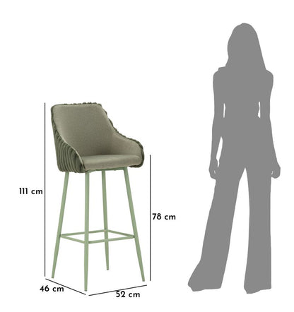 Barkruk Alaska -a- Green Set 2 Pcs 52×46×111 cm