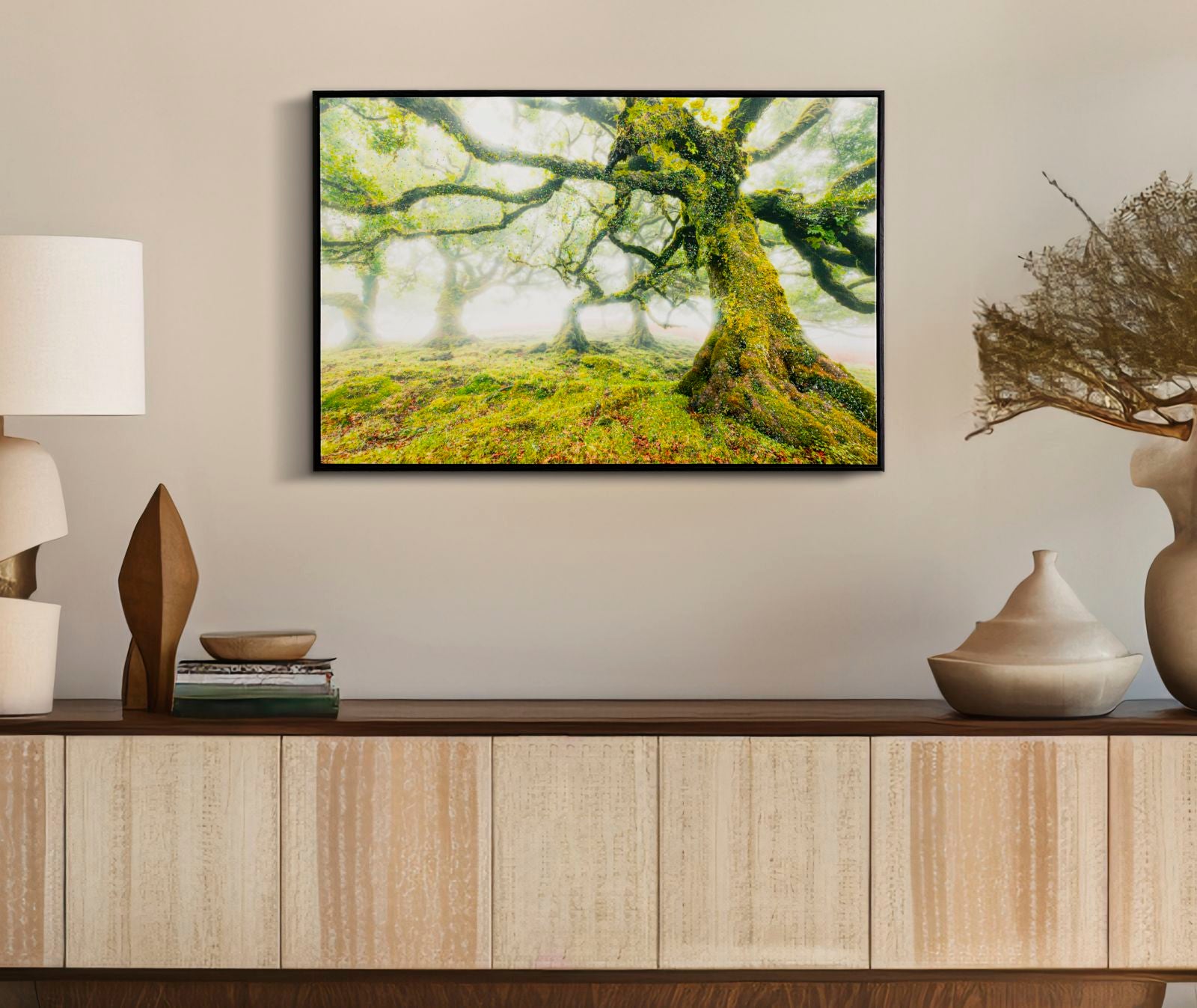 Schilderij On Canvas Lacquered With Frame Forest 90×4×60 cm
