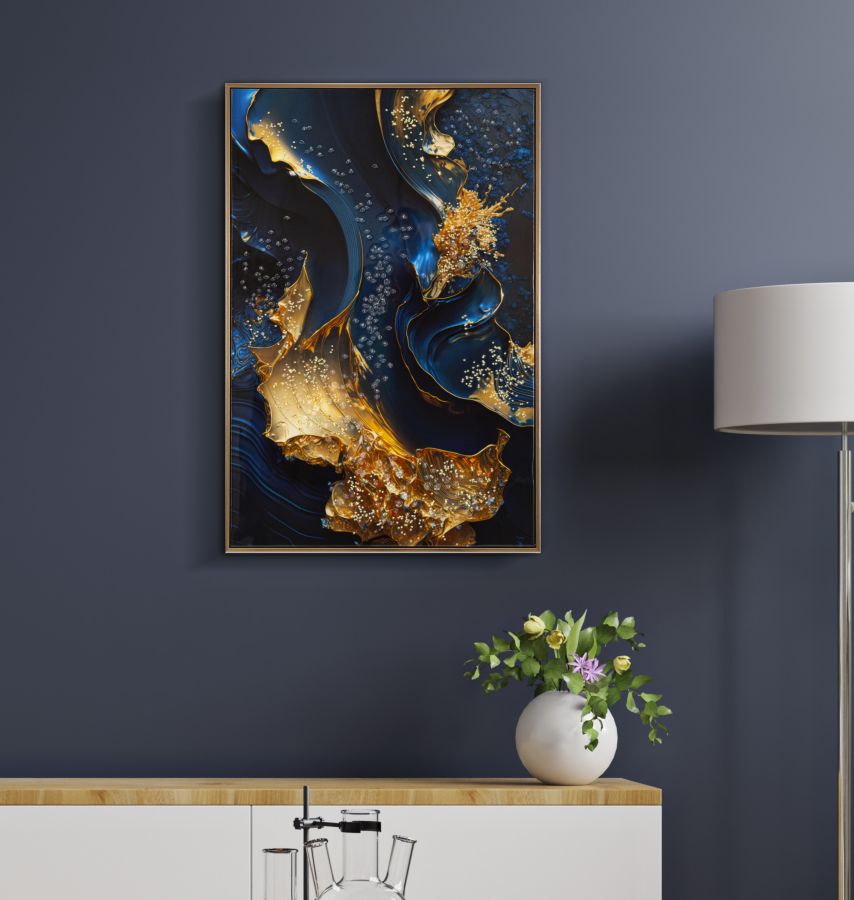 Schilderij Lacquered Canvas Print With Frame Andromeda -b- 60×4×90 cm