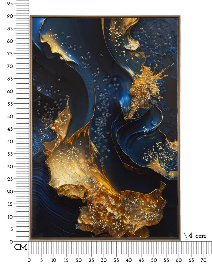 Schilderij Lacquered Canvas Print With Frame Andromeda -b- 60×4×90 cm