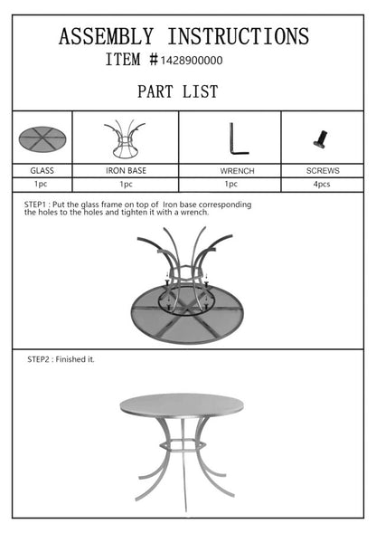 Eettafel Istanbul Ø 100×76,5 cm