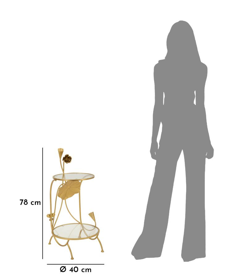 Tafel 2 Shelves Flowers Ø 40×78 cm
