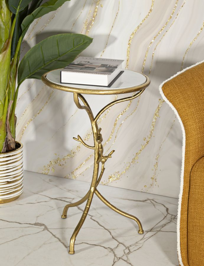 Tafel Birds Marble Ø 38×60 cm