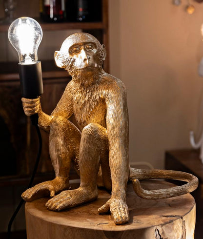Tafellamp Monkey Sitting Gold 33×33×32 cm