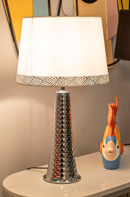 Tafellamp Tower Table Lamp Silver 30×54 cm