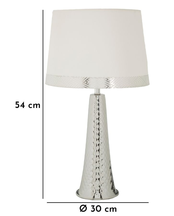 Tafellamp Tower Table Lamp Silver 30×54 cm