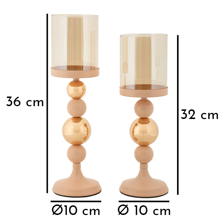 Kandelaar 2 Pc Ø 10×32 cm