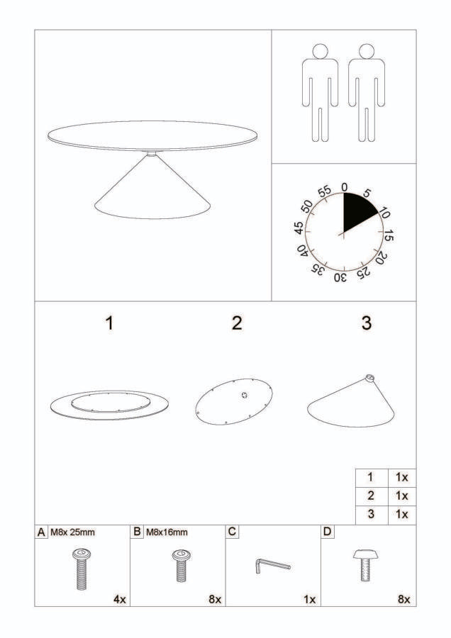 Eettafel Space 180×90×73 cm
