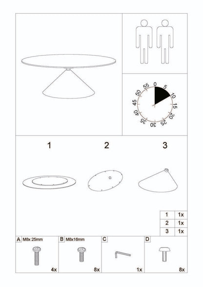 Eettafel Space 180×90×73 cm