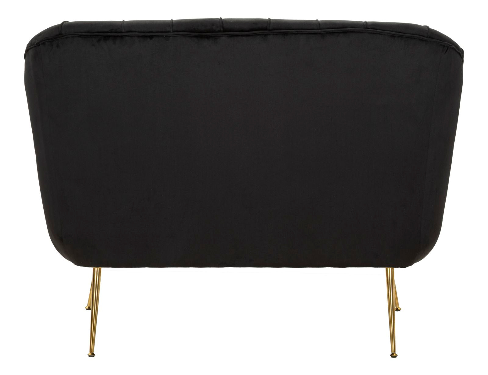 Bank Budapest Sofa' 2 Seats Black With Cushions 130×83×91 cm