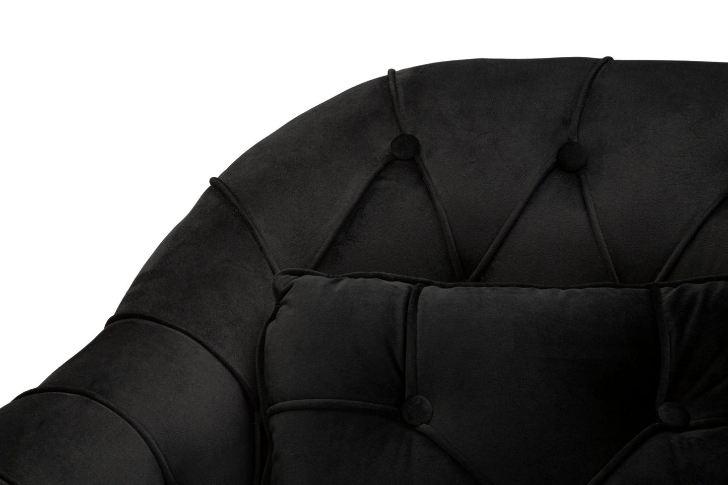 Bank Budapest Sofa' 2 Seats Black With Cushions 130×83×91 cm
