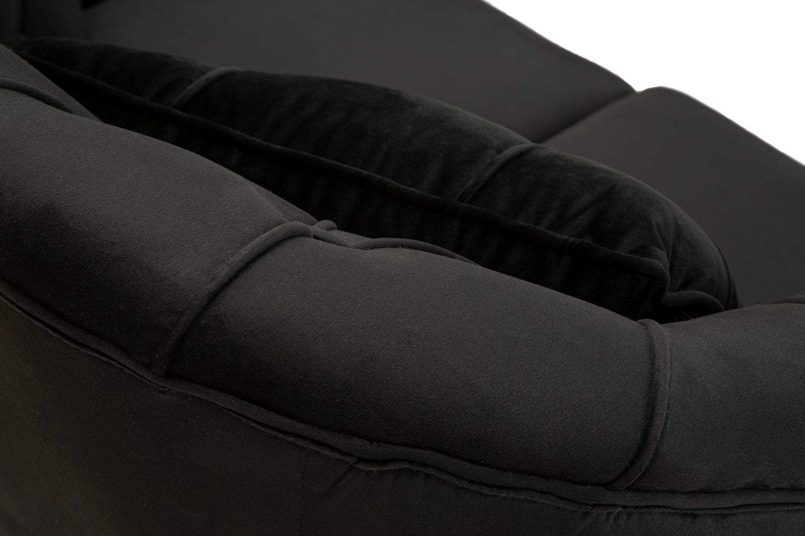Bank Budapest Sofa' 2 Seats Black With Cushions 130×83×91 cm