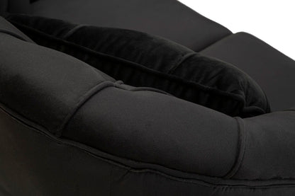 Bank Budapest Sofa' 2 Seats Black With Cushions 130×83×91 cm