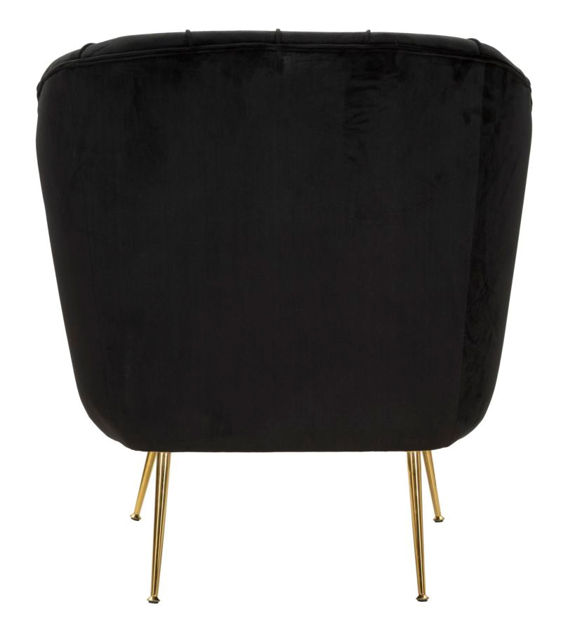 Fauteuil Budapest Armchair Black With Cushion 88×83×91 cm