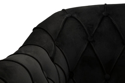 Fauteuil Budapest Armchair Black With Cushion 88×83×91 cm