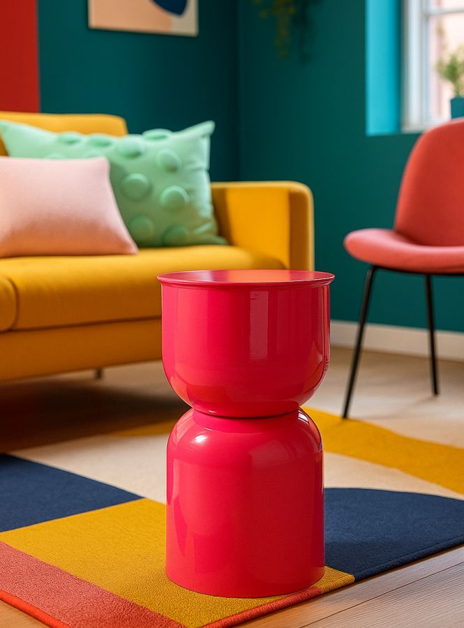 Bijzettafel Oyi End Table Fuxia Ø 31×46 cm