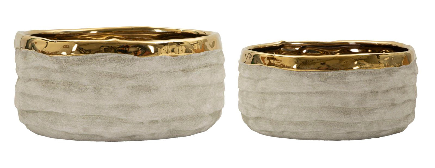 Vaas Lima Low Cachepot Set 2 Pcs Ø 22,5×10,5 cm