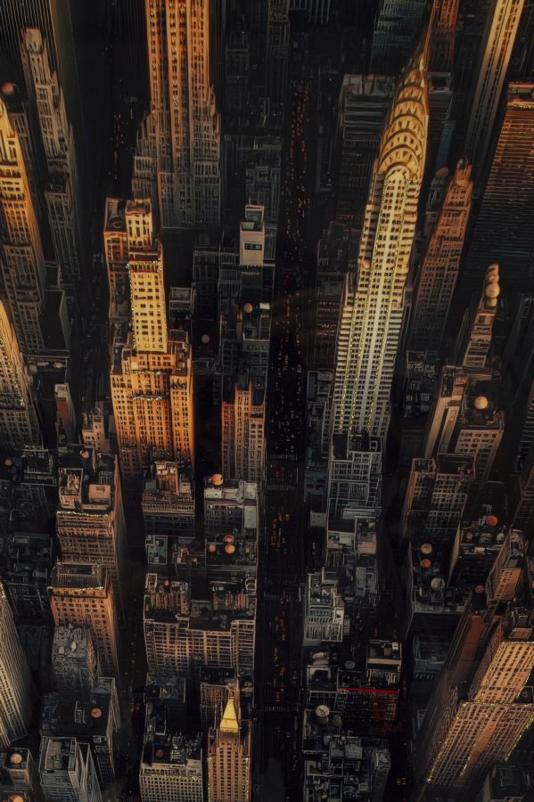 Schilderij On Canvas New York Laquared With Frame -a- 72×4×102 cm