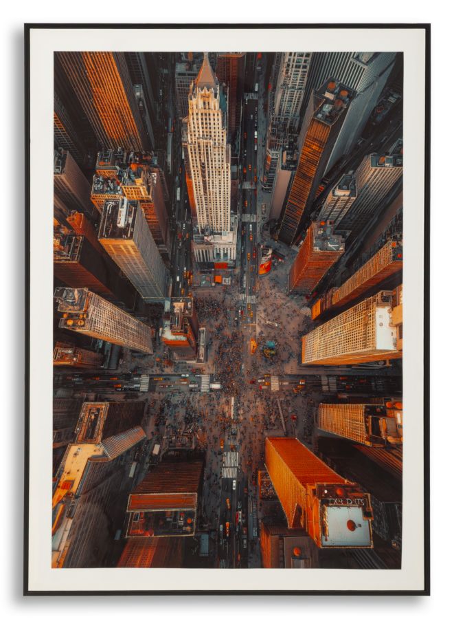 Schilderij On Canvas New York Laquared With Frame -b- 72×4×102 cm