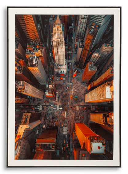 Schilderij On Canvas New York Laquared With Frame -b- 72×4×102 cm