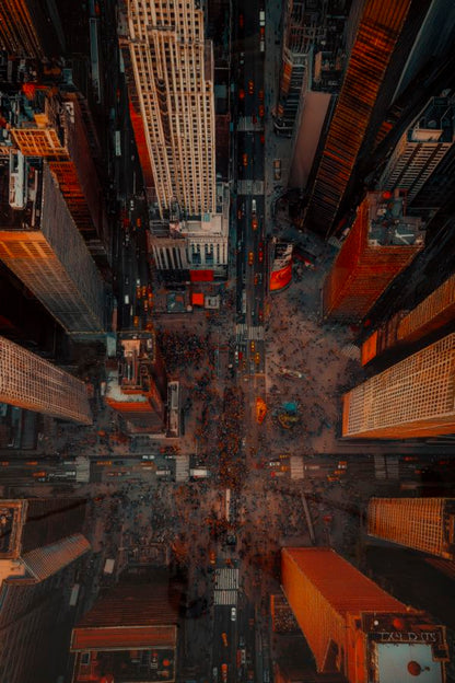 Schilderij On Canvas New York Laquared With Frame -b- 72×4×102 cm