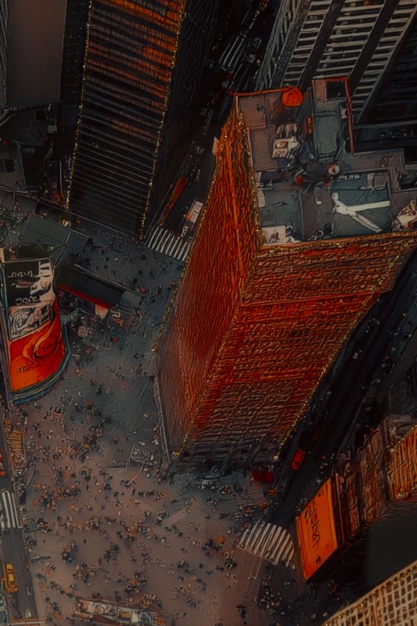Schilderij On Canvas New York Laquared With Frame -b- 72×4×102 cm