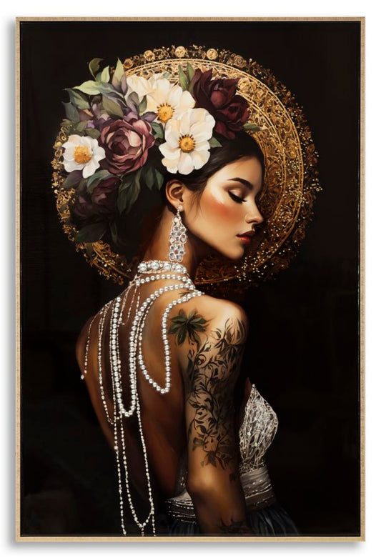 Schilderij On Canvas Persian Laquared With Frame-a- 62×3,5×92 cm