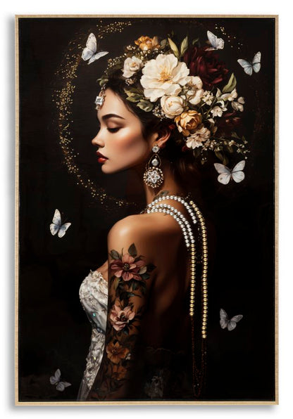 Schilderij On Canvaspersian Laquared With Frame -b- 62×3,5×92 cm