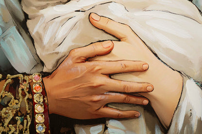 Schilderij On Canvas Nativity Laquared With Frame 122×4×82 cm