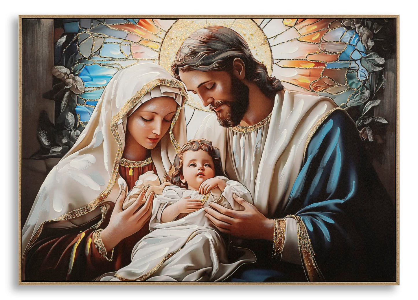 Schilderij On Canvas Nativity Laquared With Frame 102×4×72 cm