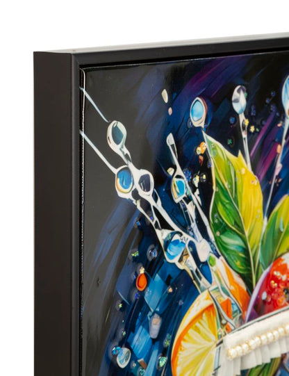 Schilderij On Canvas Cocktail Laquared With Frame -b- 62×3,5×92 cm