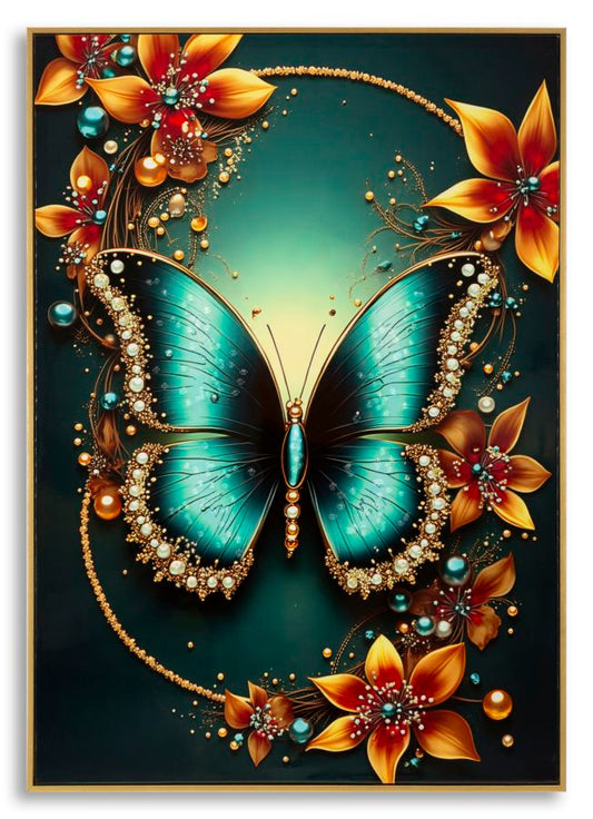 Schilderij On Canvas Butterfly Laquared With Frame-a- 70×4×100 cm