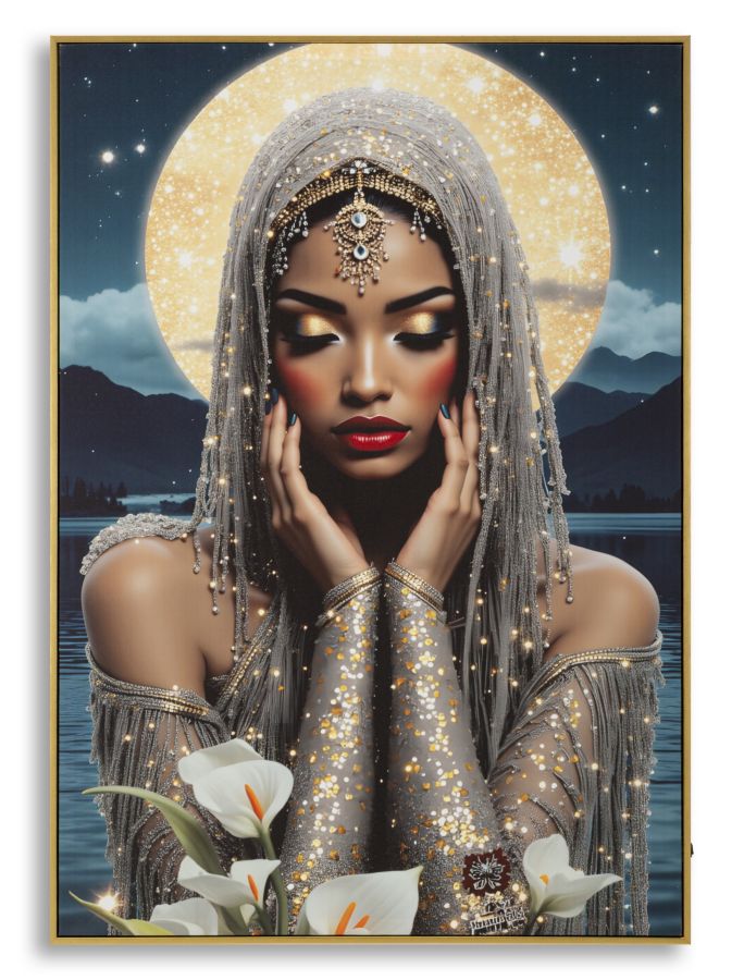 Schilderij On Canvas With Led Venus Laquared With Frame 70×4×100 cm