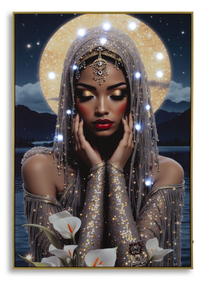 Schilderij On Canvas With Led Venus Laquared With Frame 70×4×100 cm