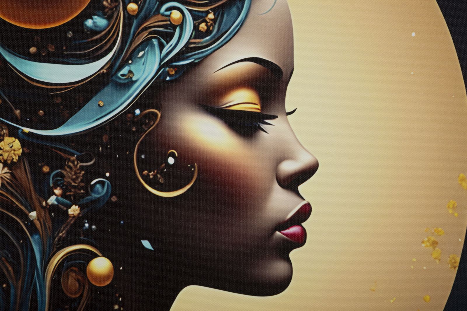 Schilderij On Canvas With Led Minerva Laquared With Frame -a- 60×3,5×90 cm
