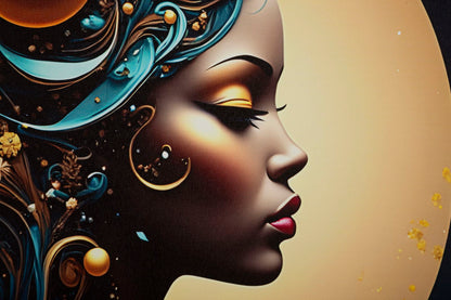 Schilderij On Canvas With Led Minerva Laquared With Frame -a- 60×3,5×90 cm