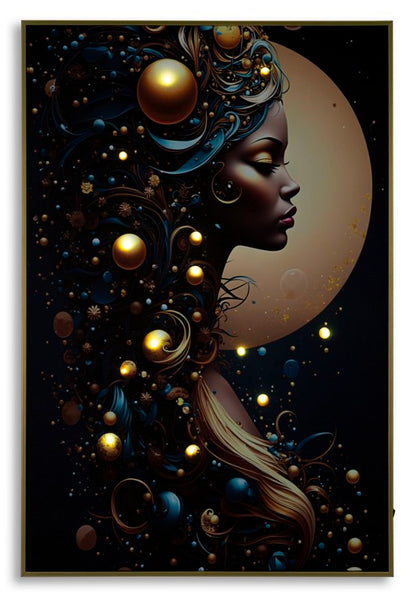 Schilderij On Canvas With Led Minerva Laquared With Frame -a- 60×3,5×90 cm