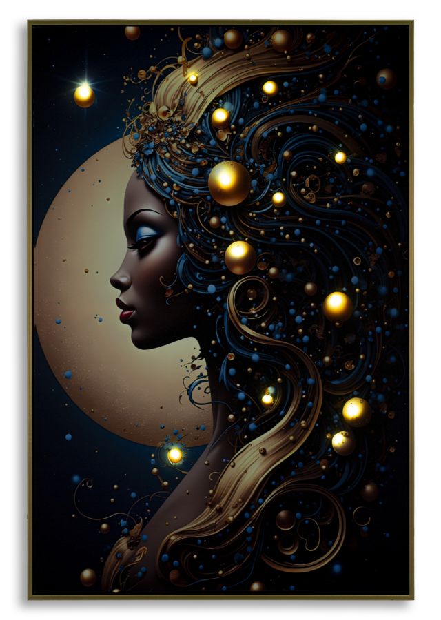 Schilderij On Canvas With Led Minerva Laquared With Frame -b- 60×3,5×90 cm