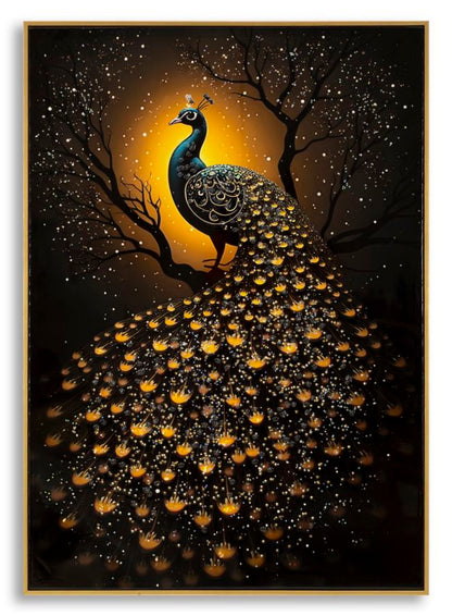 Schilderij On Canvas Peacock Laquared With Frame 70×4×100 cm