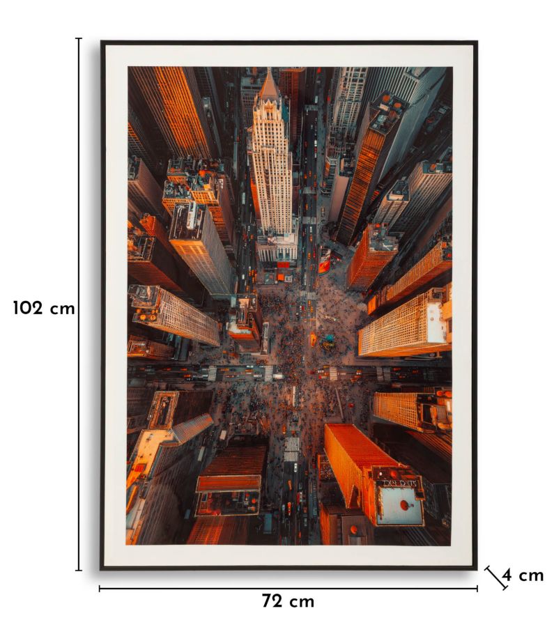 Schilderij On Canvas New York Laquared With Frame -b- 72×4×102 cm