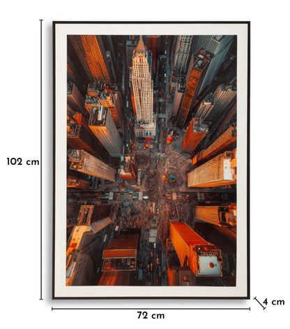 Schilderij On Canvas New York Laquared With Frame -b- 72×4×102 cm