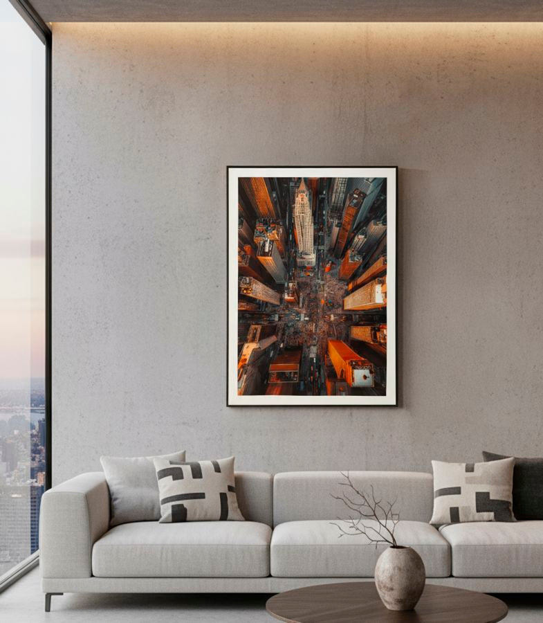 Schilderij On Canvas New York Laquared With Frame -b- 72×4×102 cm