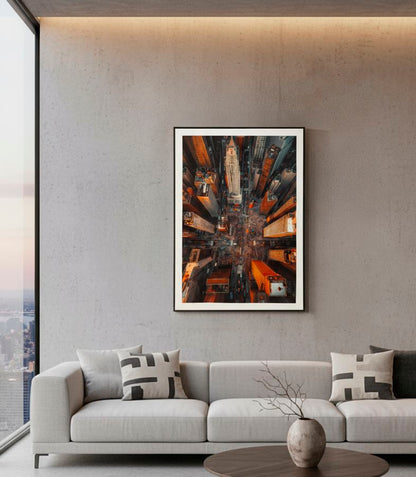 Schilderij On Canvas New York Laquared With Frame -b- 72×4×102 cm
