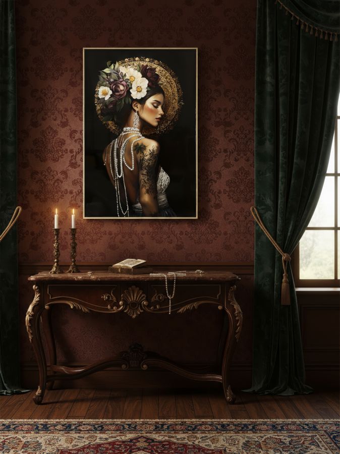 Schilderij On Canvas Persian Laquared With Frame-a- 62×3,5×92 cm