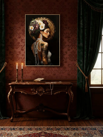 Schilderij On Canvas Persian Laquared With Frame-a- 62×3,5×92 cm