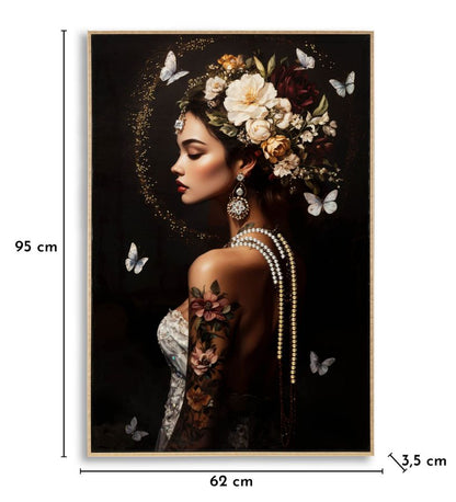 Schilderij On Canvaspersian Laquared With Frame -b- 62×3,5×92 cm