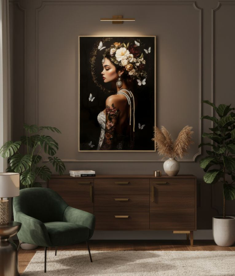 Schilderij On Canvaspersian Laquared With Frame -b- 62×3,5×92 cm