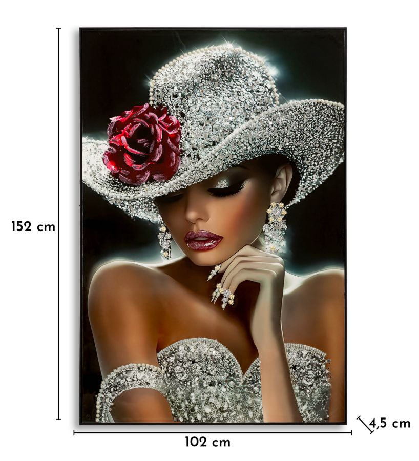 Schilderij On Canvas Orleans Laquared With Frame -b- 102×4,5×152 cm